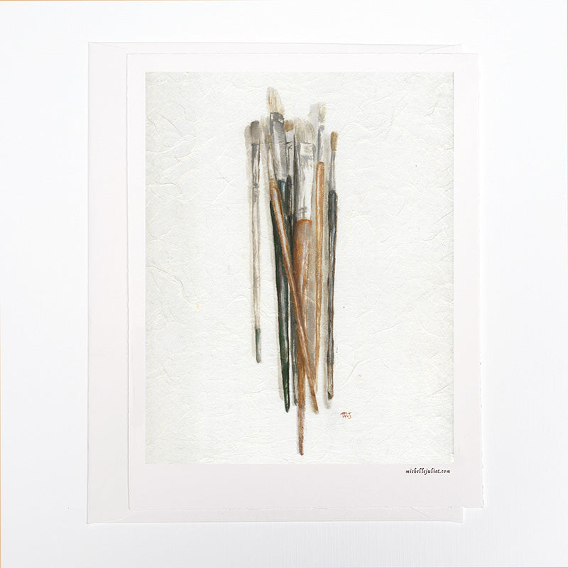 Paintbrushes on Rice Paper Mini Print