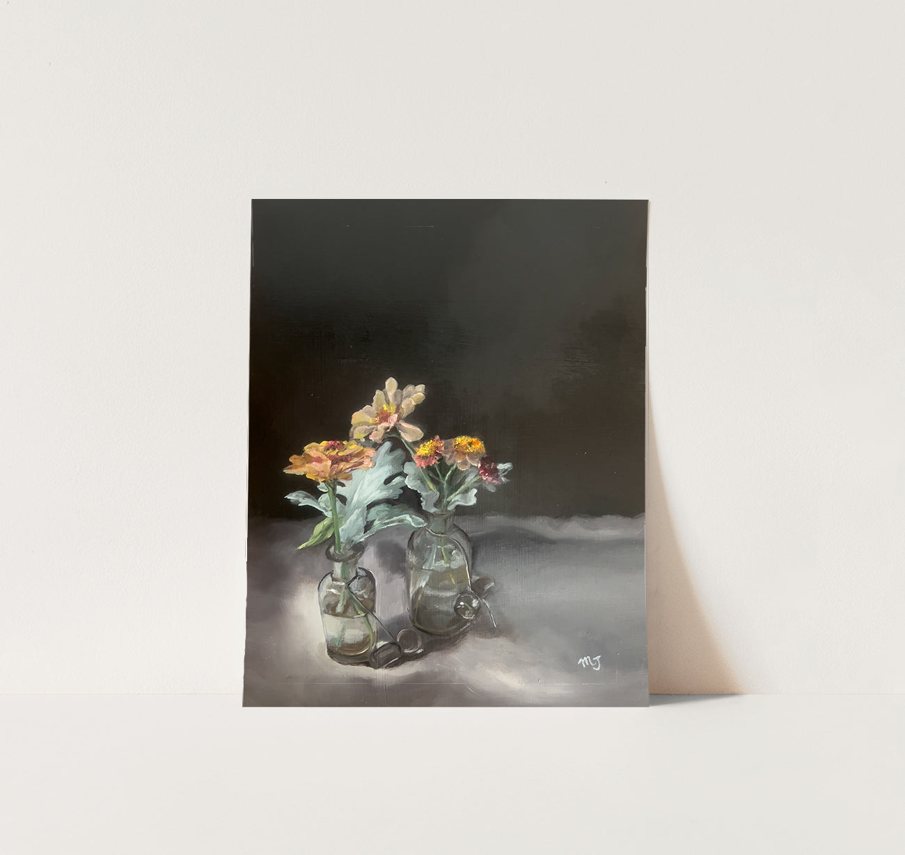 Flowers in Vintage Apothocary Jars - Giclée Print