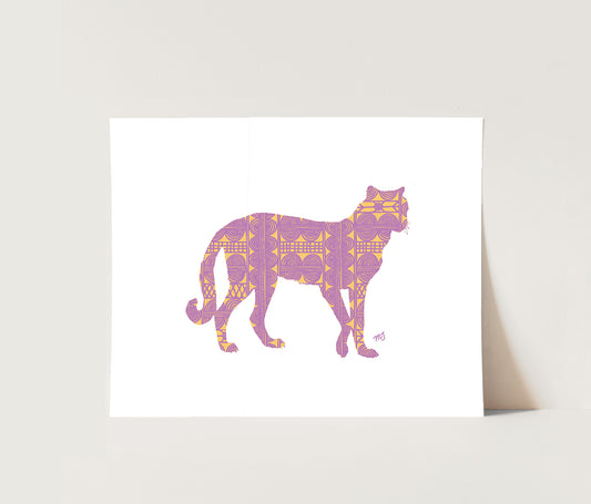 Afican Cheetah Silhouette - Giclée Print
