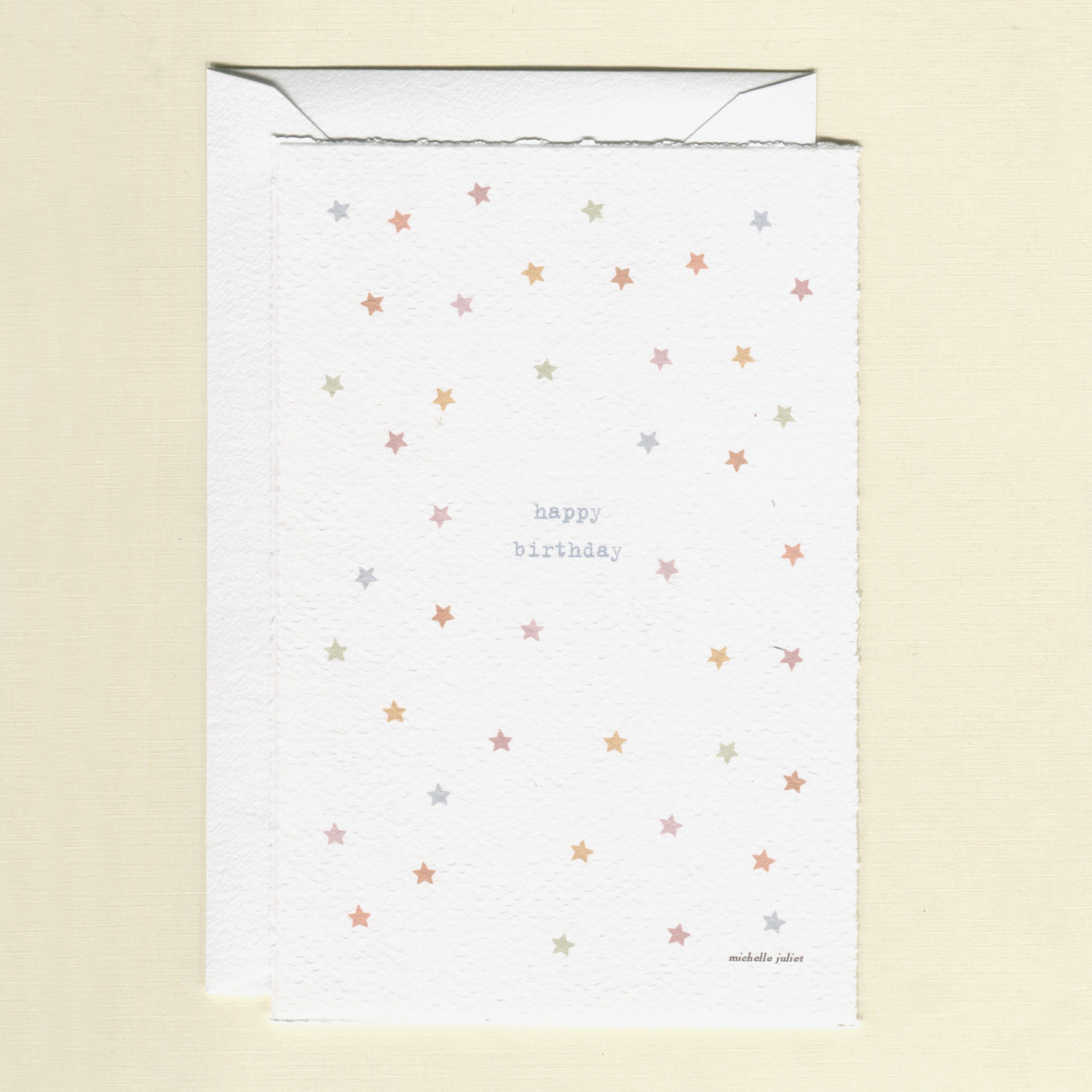 Happy Birthday Stars Greeting Cards - Pack of 6