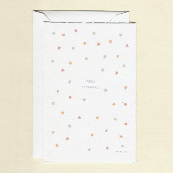 Happy Birthday Stars Greeting Cards - Pack of 6