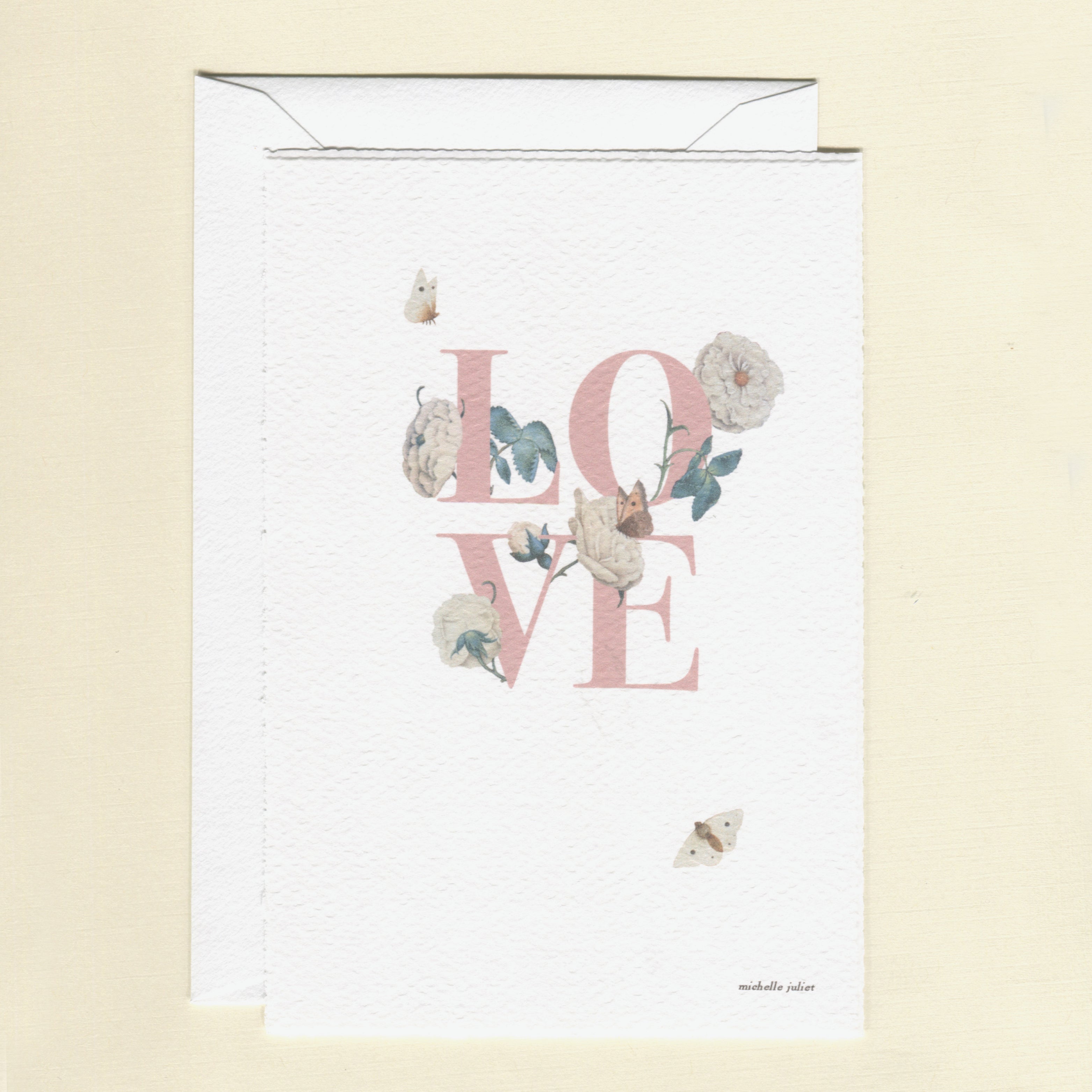 LOVE with flowers Greeting Cards - Pack of 6