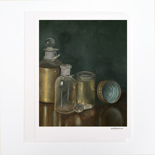 Two apothecary Bottles Mini Print