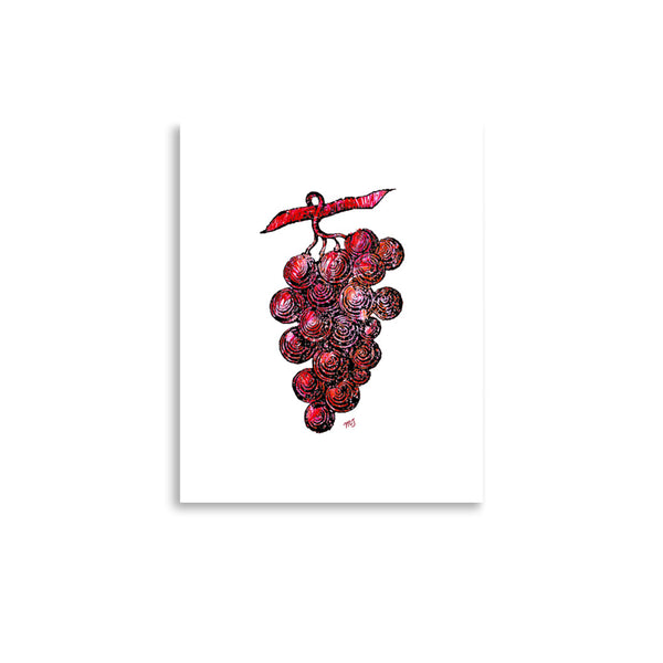 Italian Paper Grapes Art Print