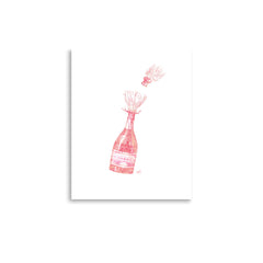 Italian Paper Champagne Art Print