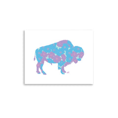 Floral Bison Art Print