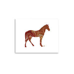 Italian Paper Horse Art Print