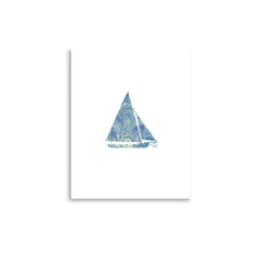 Italian Paper Sailboat Art Print