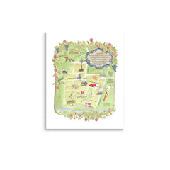 Solvang Map Art Print