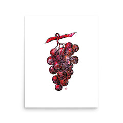 Italian Paper Grapes Art Print