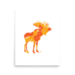 Floral Moose Art Print