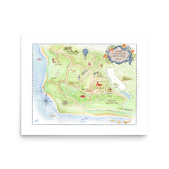 Santa Ynez Map Art Print