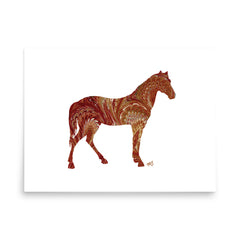 Italian Paper Horse Art Print