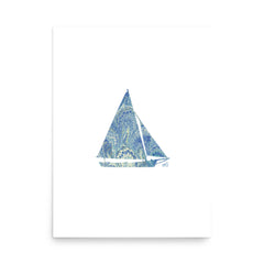 Italian Paper Sailboat Art Print