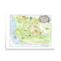 Santa Ynez Map Art Print