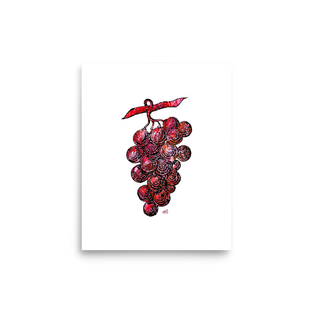 Italian Paper Grapes Art Print