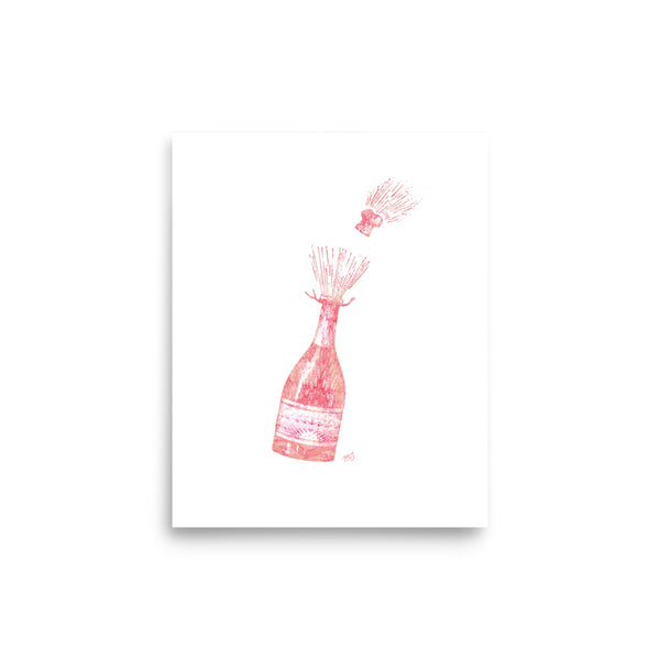 Italian Paper Champagne Art Print