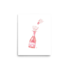 Italian Paper Champagne Art Print