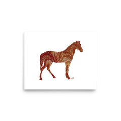 Italian Paper Horse Art Print