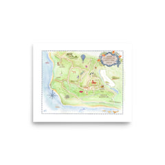 Santa Ynez Map Art Print