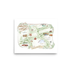 Sun Valley Map Art Print