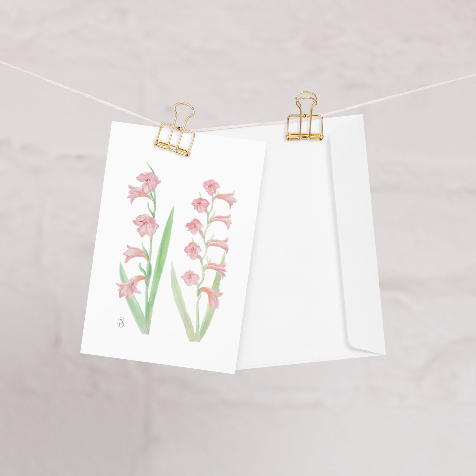 Gladiolus Greeting card