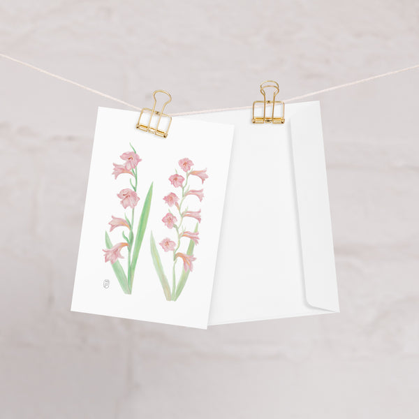 Gladiolus Greeting card