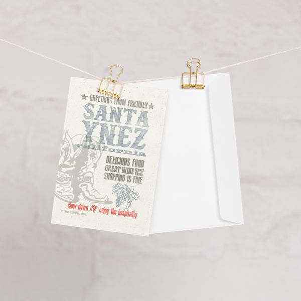 Santa Ynez Woodblock Greeting card