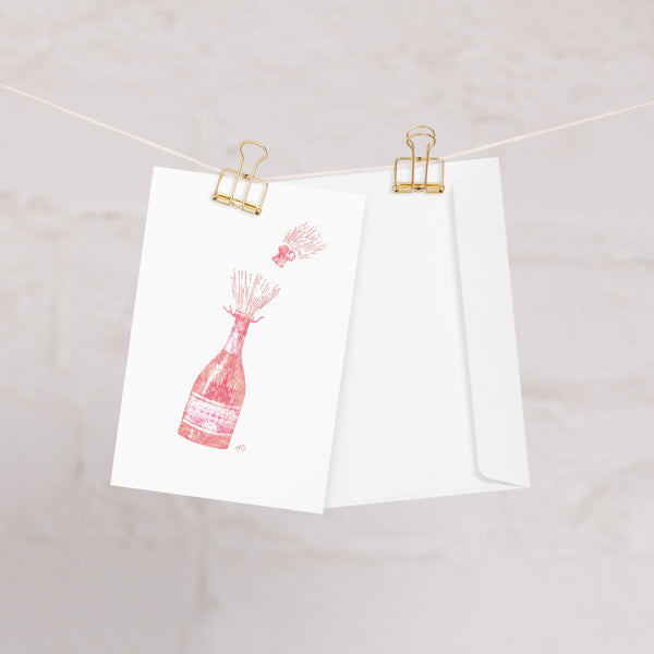 Italian paper Champagne Greeting card