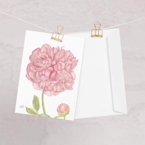 Peony Greeting card