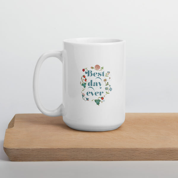 Best Day Ever Vintage Floral Mug