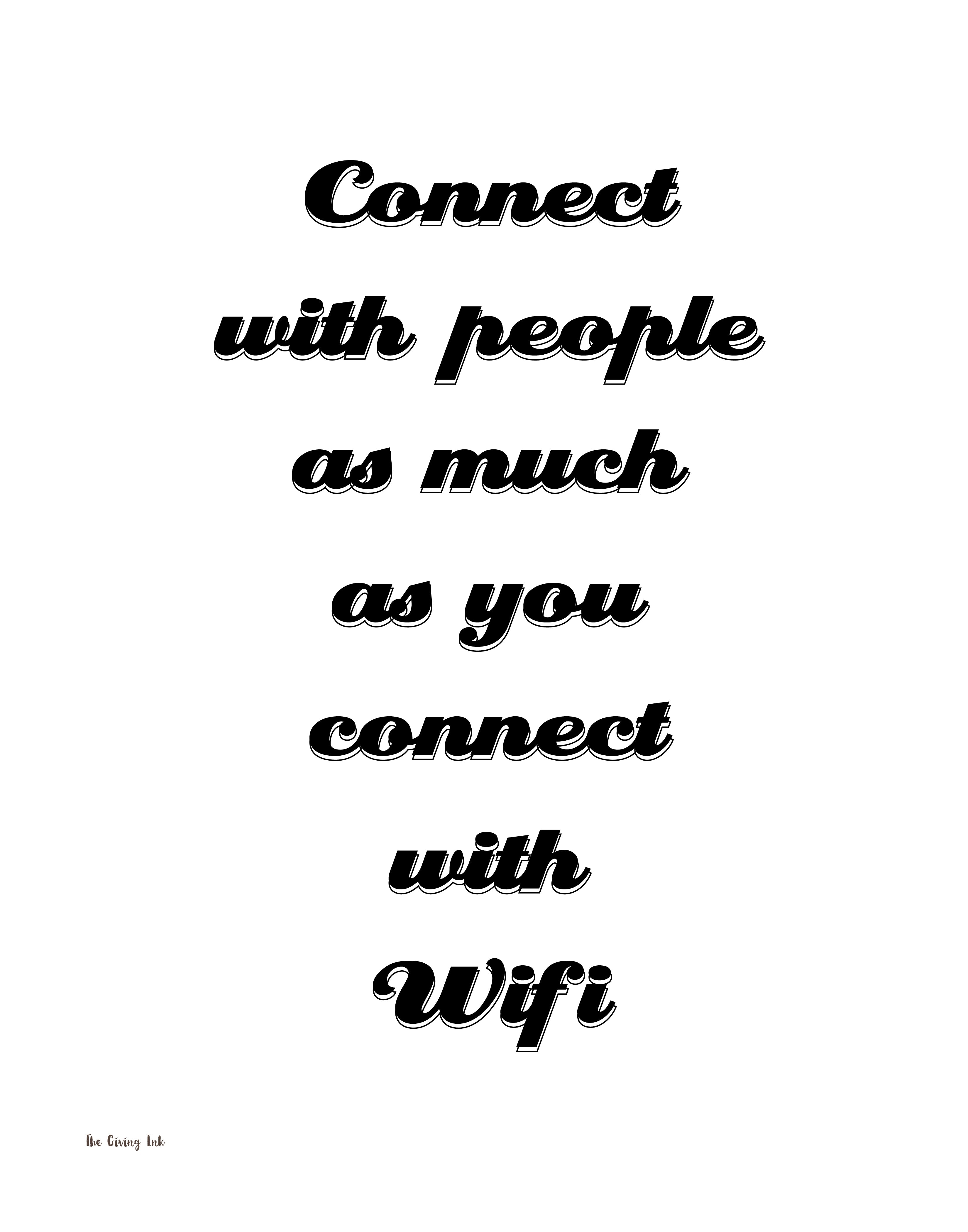 Connect With People Downloadable Print