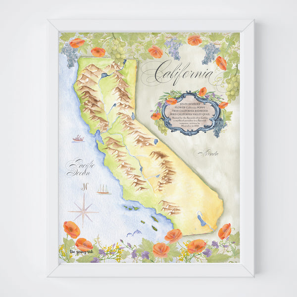 California Map Downloadable Print