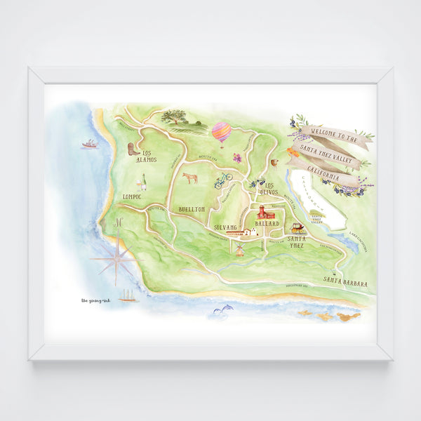 Santa Barbara County Map Downloadable Print