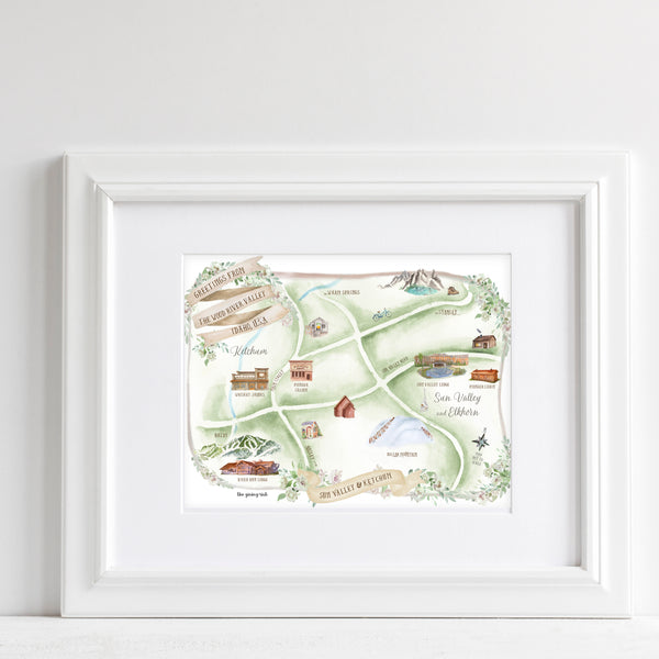 Sun Valley Map Downloadable Print