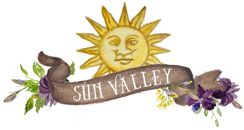 Sun Valley Banner Purple Flowers downloadable artwork