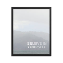 "Believe in Yourself" Ocean Framed Print